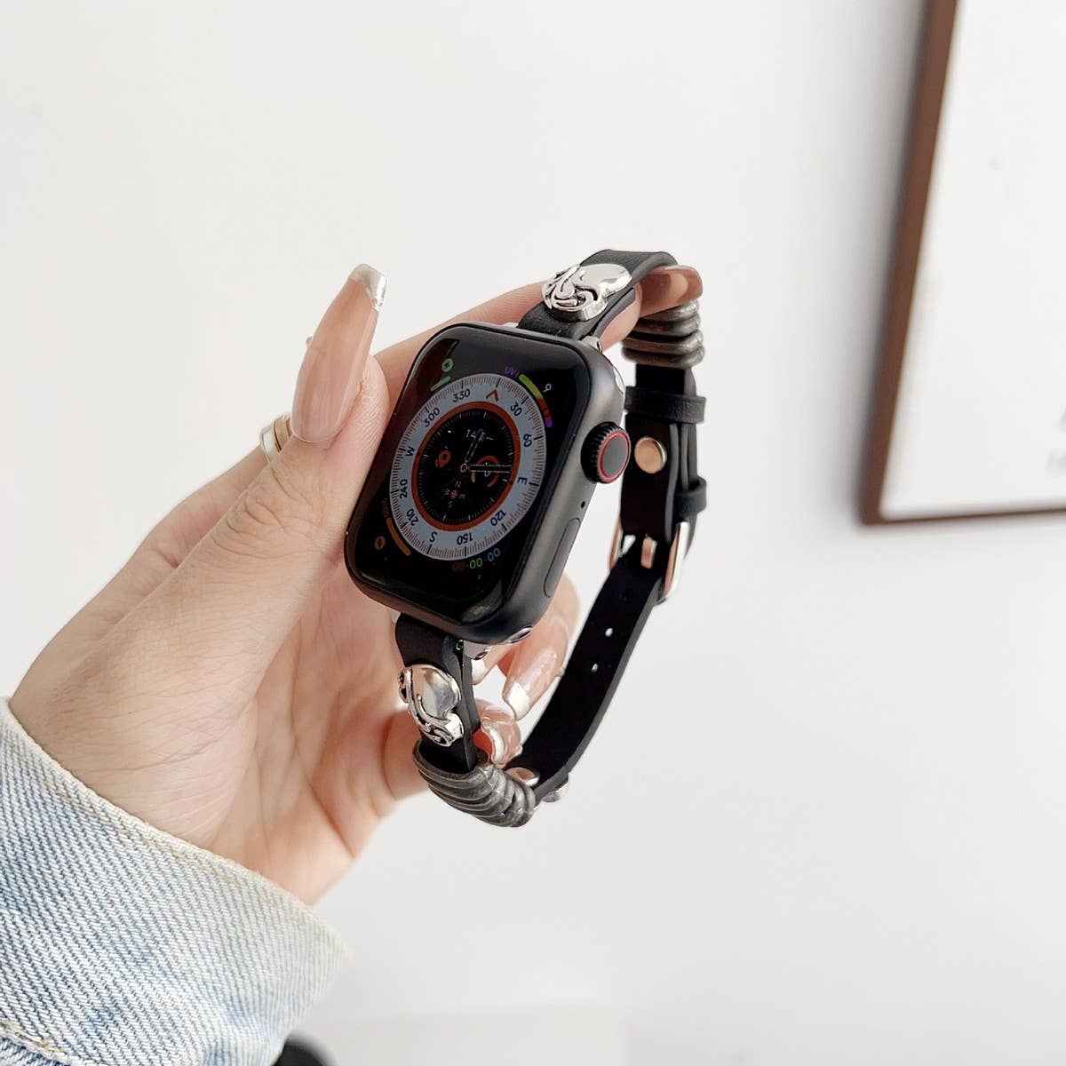 IWATCH9 1 14MM HEART LEATHER STRAP FOR APPLE WATCH_CWWW0068