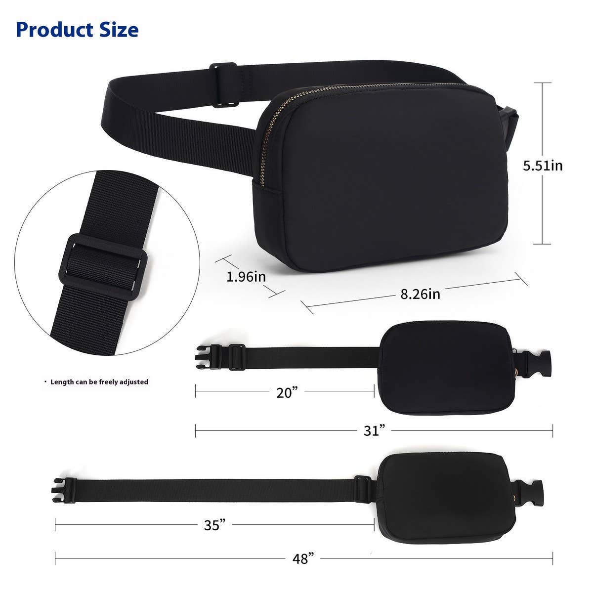 SPORT WAIST BAG WATERPROOF NYLON CROSSBODY_CUAB0289