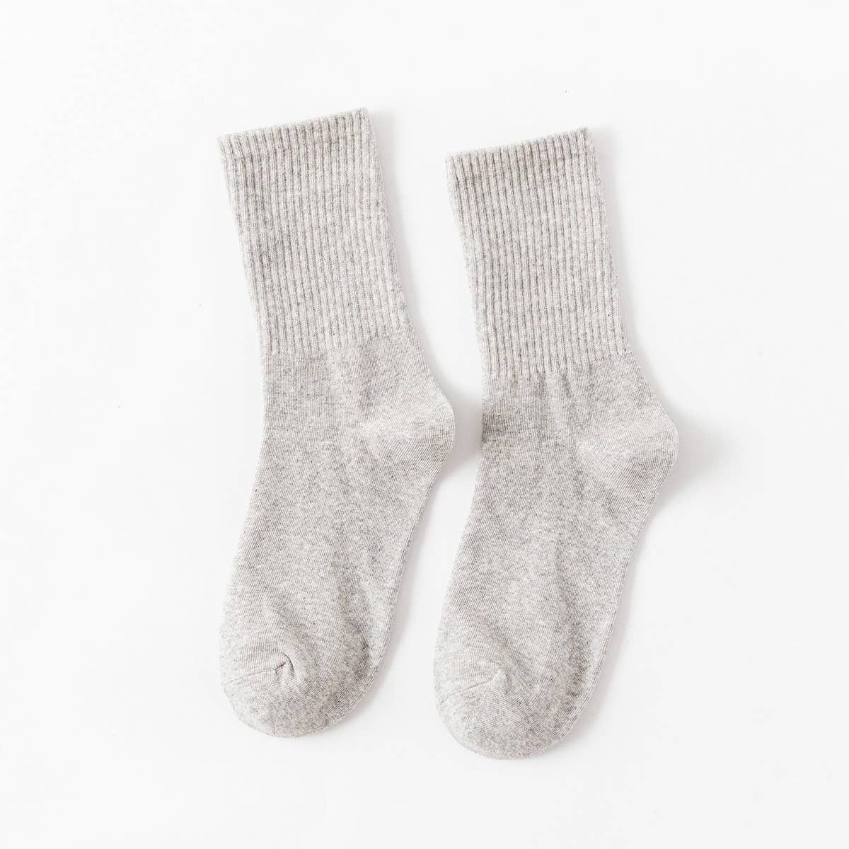 Versatile Solid Color Casual Mid-Calf Socks_Cwms0905