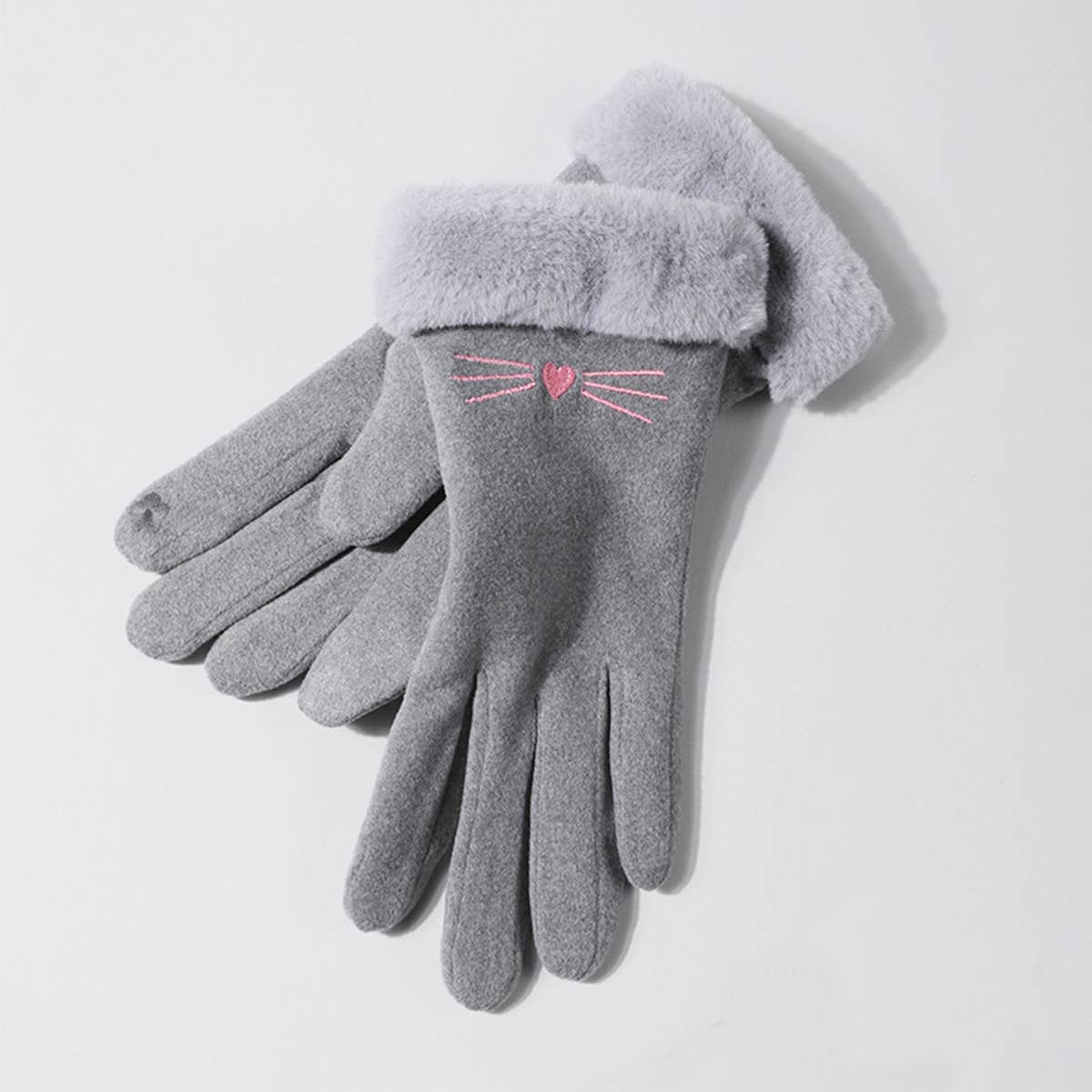 Womens Winter Plush Warm Cute Gloves_Cwag0064