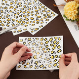 METALLIC LEOPARD PRINT FACE TATTOOS FOR HALLOWEEN_CWMM8253