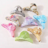 Cwaha07428_Marble Shell Hair Claw Clip For Women Updo