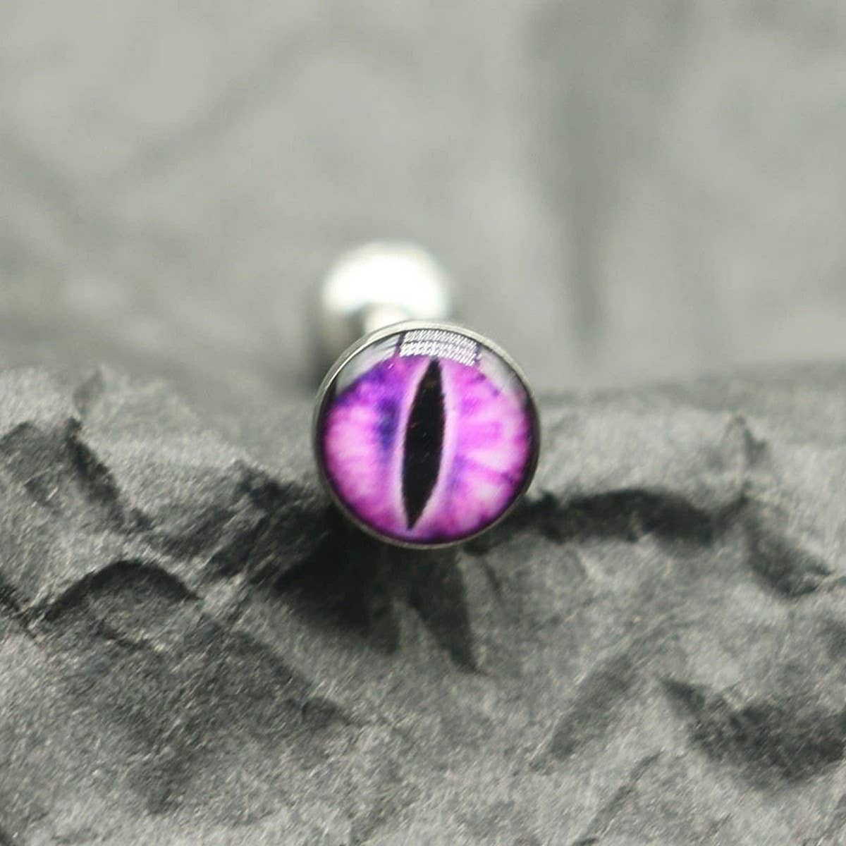 COLORFUL EYE TONGUE STUD STAINLESS STEEL PIERCING_CWMM9599