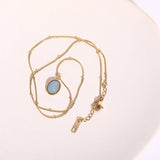 OVAL AQUAMARINE NECKLACE_CWAJE1600