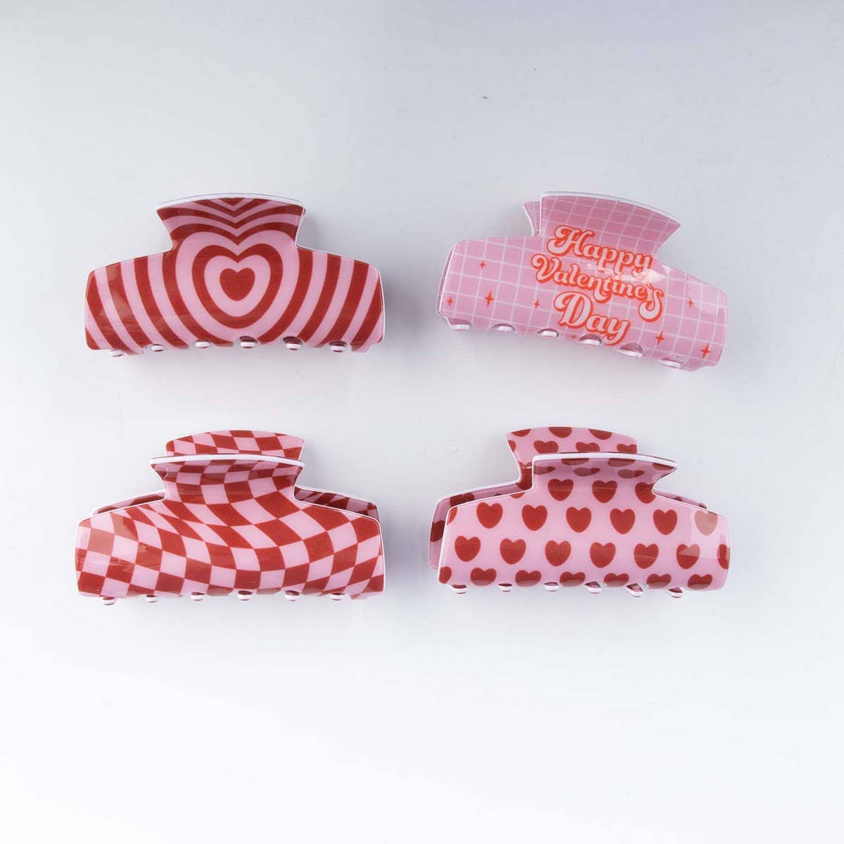 Cwaha1313_Sweet Red Series Love Lattice Hair Claw Clip