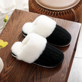 PLUSH CHENILLE KNIT SLIPPERS WARM HOME SHOES_CWSHF00214