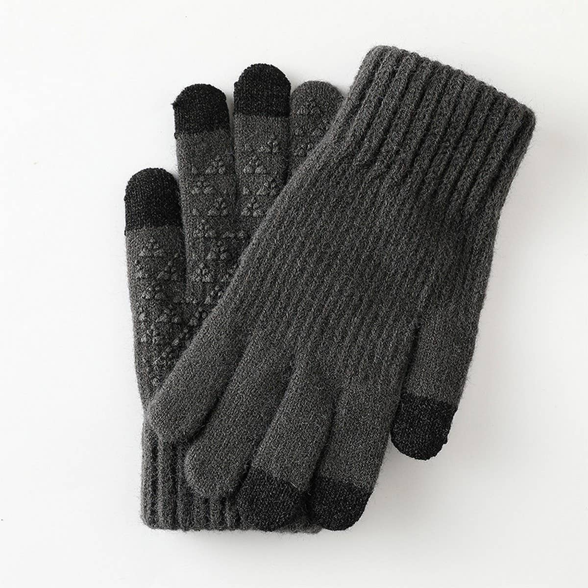 Winter Mens Rubber Touch Screen Gloves_Cwmm1487