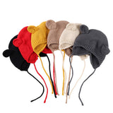 SOLID COLOR KNITTED CHILDRENS WARM WOOLEN HAT_CWAH1746