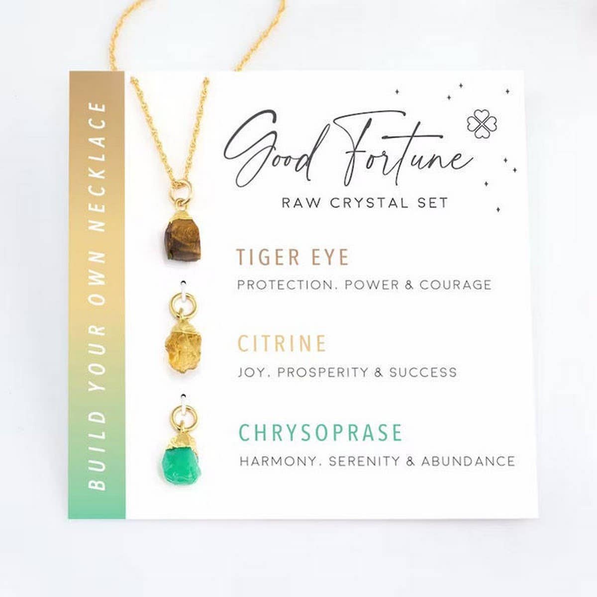 STAINLESS STEEL NECKLACE NATURAL CRYSTAL PENDANT_CWAJE1051