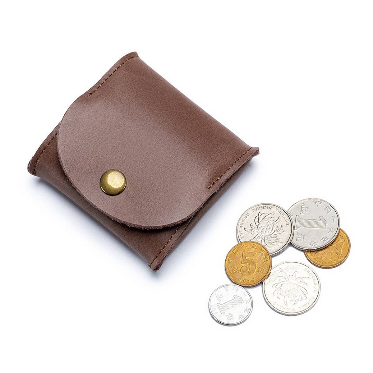COWHIDE MINI STORAGE BAG GENUINE LEATHER WALLET_CWAB3892