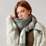 AUTUMN WINTER PLAID THICK SHAWL SCARF_CWASC0176