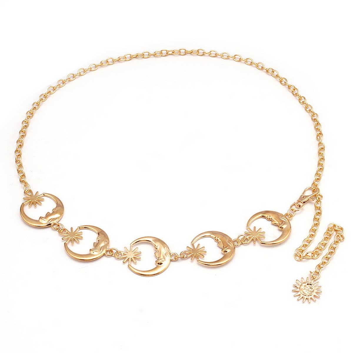 METAL SUNFLOWER WAIST CHAIN BODY CHAIN_CWMM0650