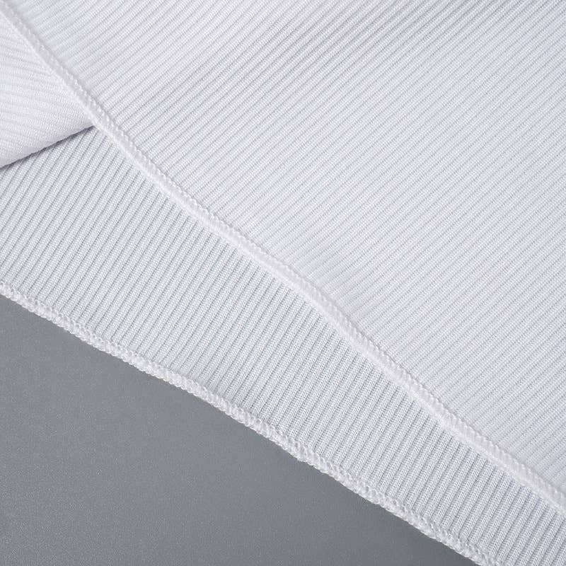 Solid Color Crew-Neck Button Casual Slim-Fit Top