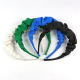 SIMPLE PLEATED SOLID COLOR HEADBAND_CWAHA0976