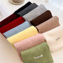 Solid Knit Scarf Soft Warm Winter Shawl_Cwasc03456