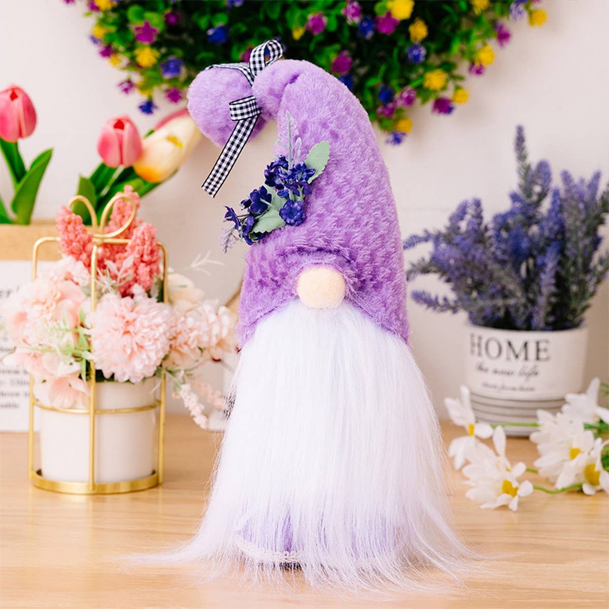 Cwmm10345_Purple Gnome Plush Doll Lavender Mother Day
