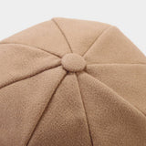 Winter Wool Beret Cap Retro Newsboy Octagonal Hat_Cwah04703