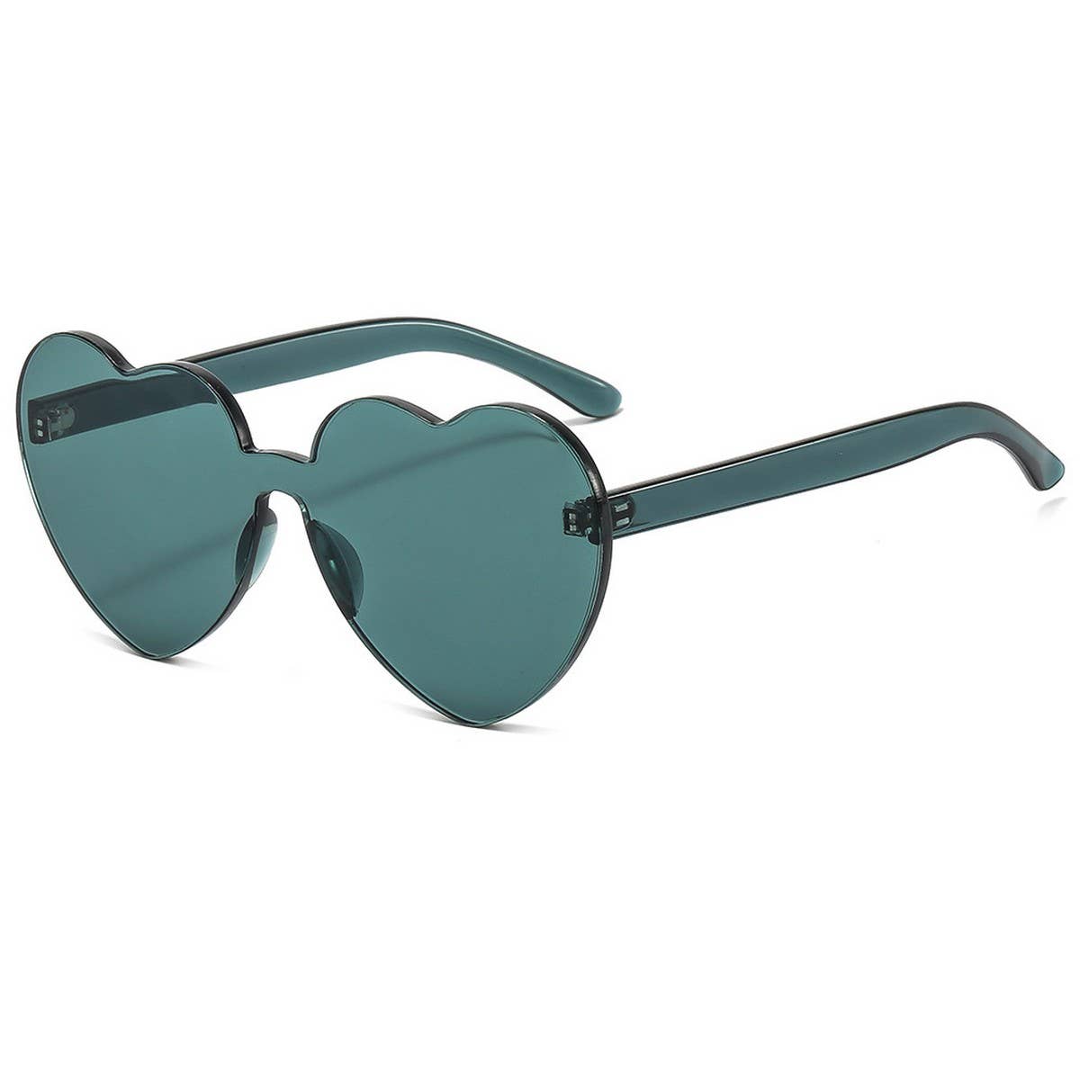 FRAMELESS HEART JELLY COLOR THICK SUNGLASSES_CWASG1194