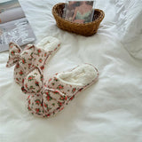 BOWKNOT WINTER PLUSH OPEN TOED HOME SLIPPERS_CWMM2975