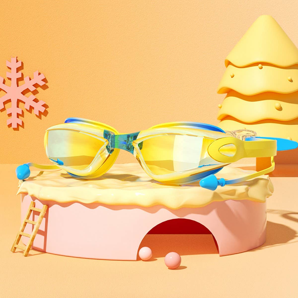 KIDS MIRRORED SWIM GOGGLES HD ANTI FOG CUTE_CWMM6648