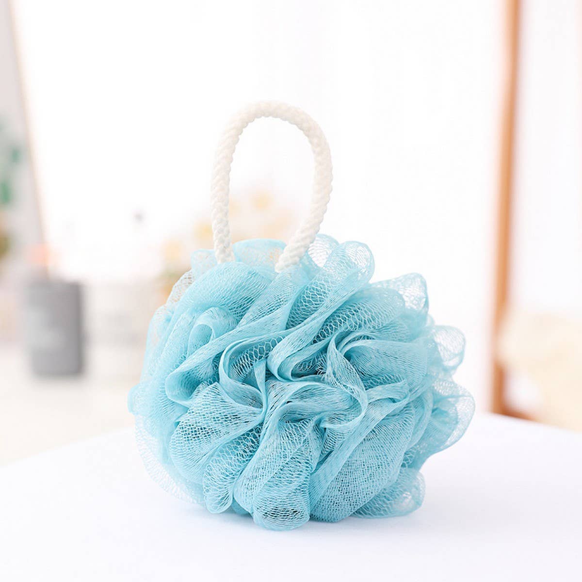 BATH POUF COLORFUL BATH FLOWER BALL_CWMM3382