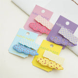 NEW WAVY PLAID HAIR CLIP SET OF 2_CWAHA1029