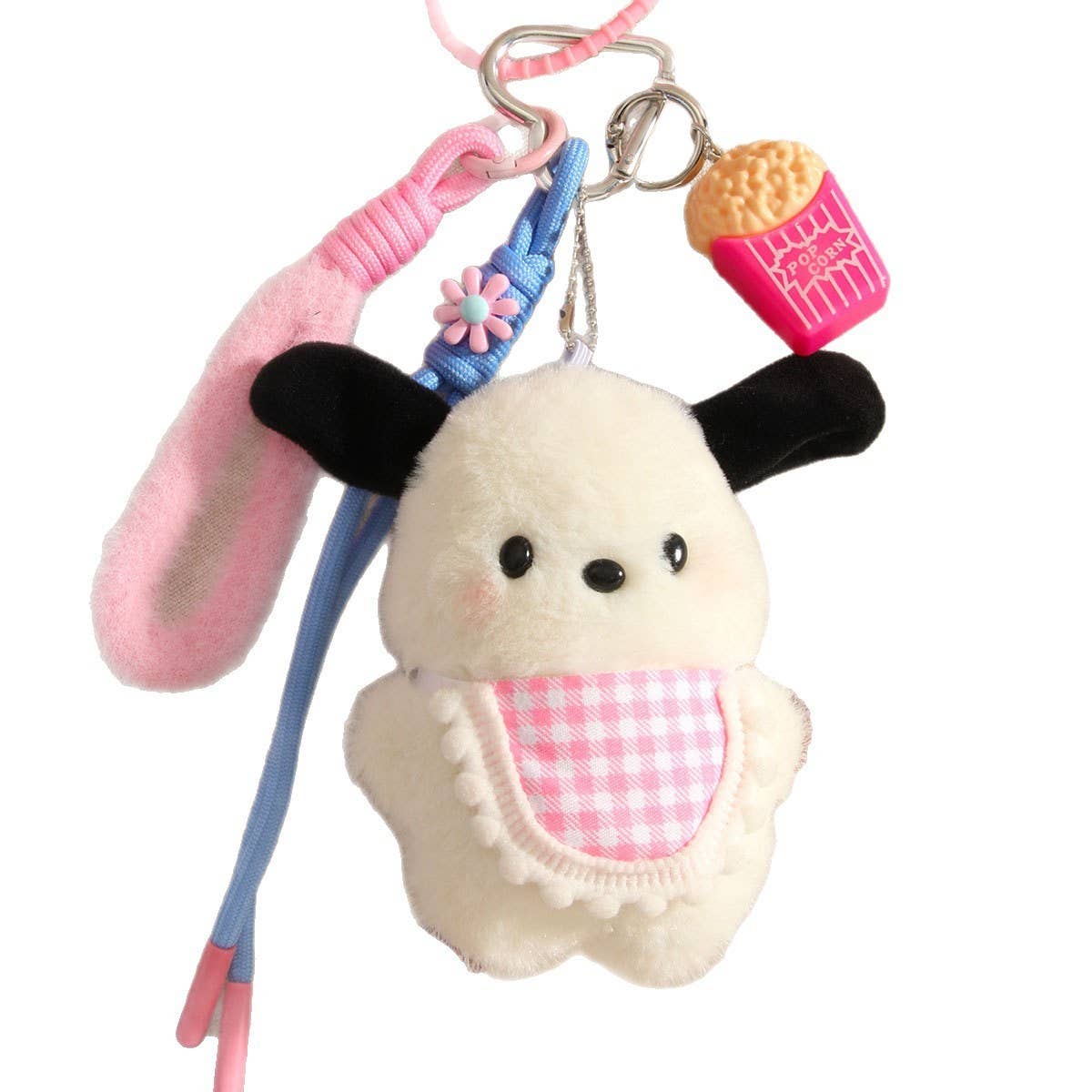 PLUSH DOG POPCORN KEYCHAIN CUTE BAG CHARM_CWMM7868