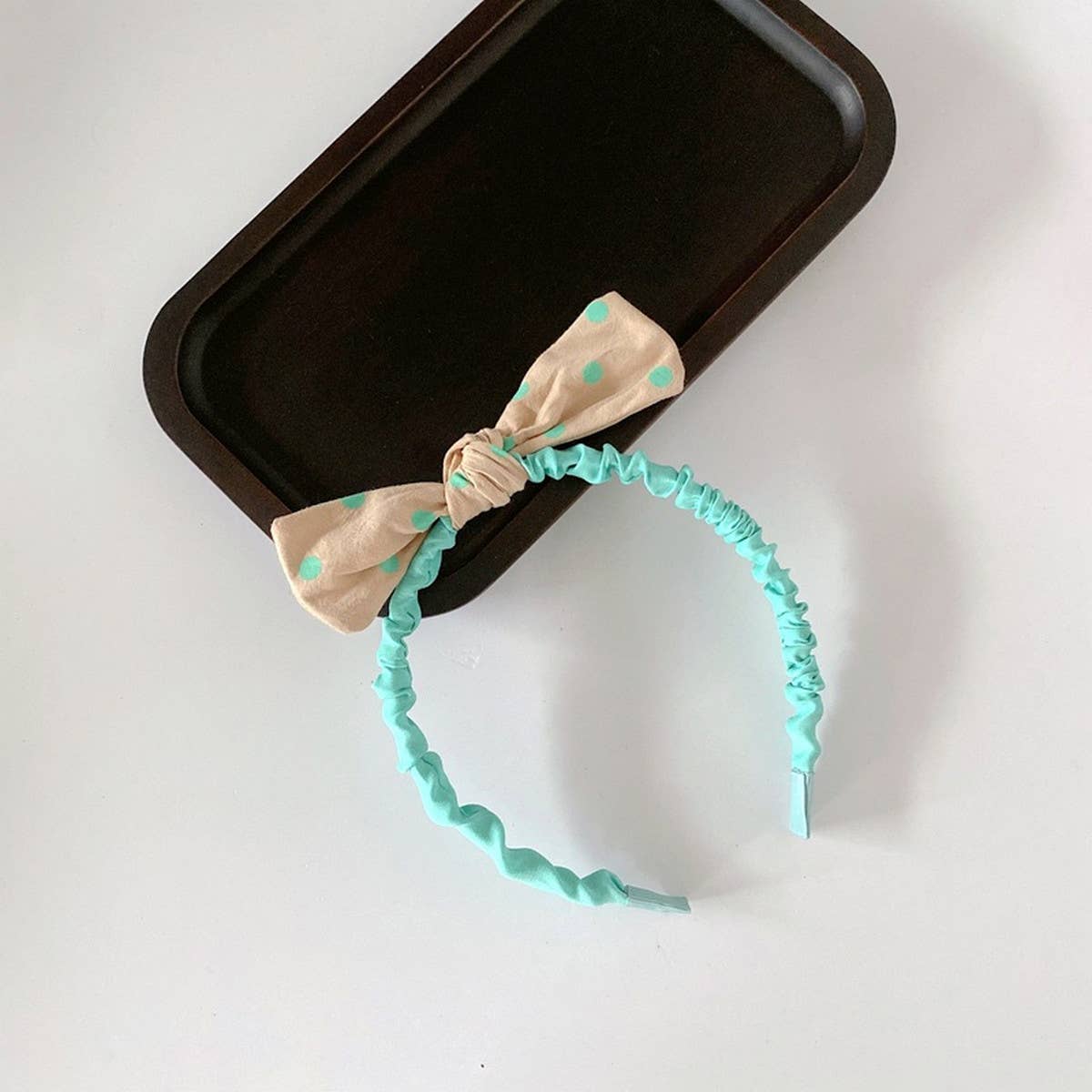 CHILDRENS POLKA DOT BOW HEADBAND_CWAHA1856