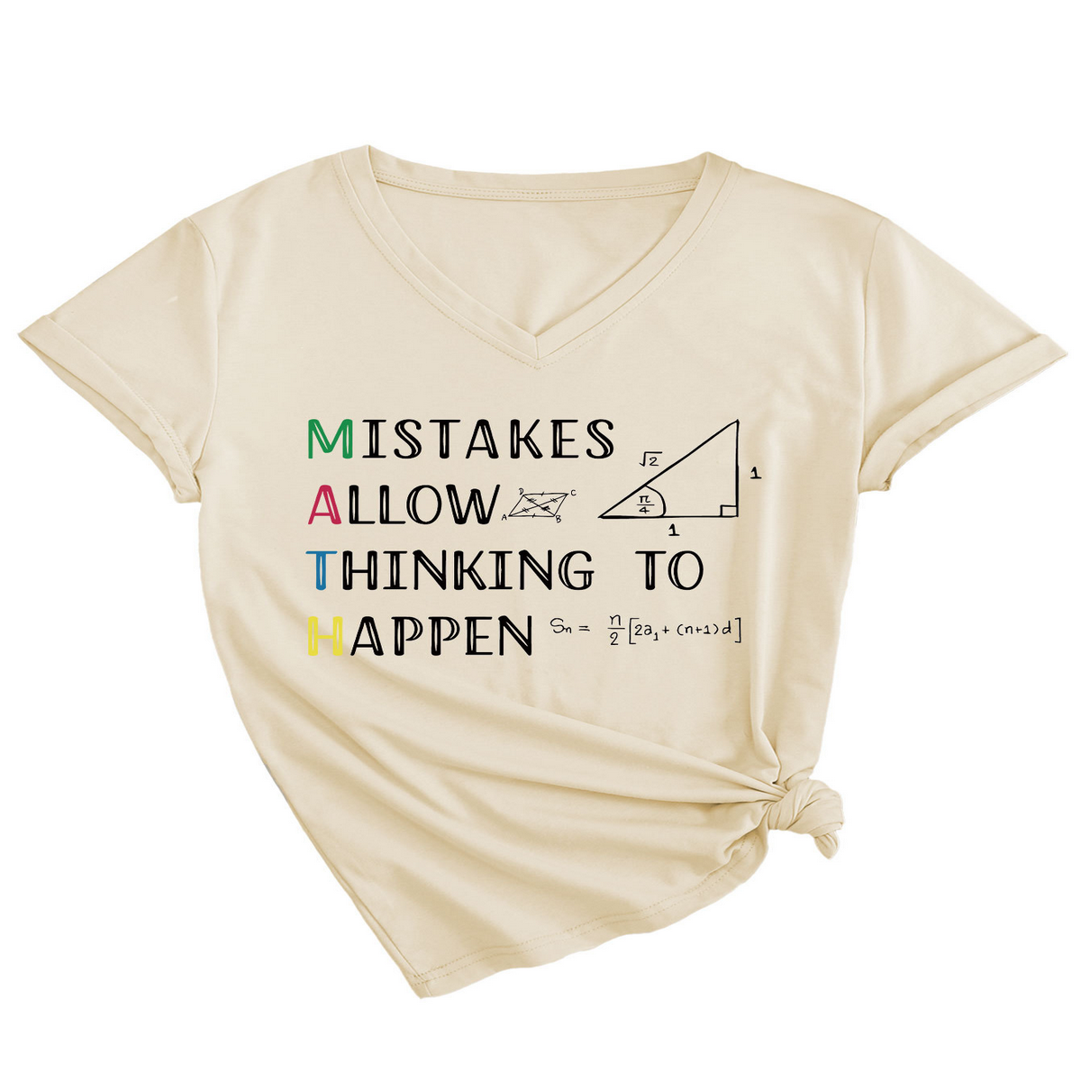 Wome V-Neck Graphic Tee Summ Casual Fit_Cwtts1487