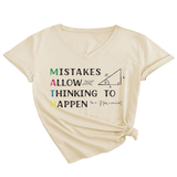 Wome V-Neck Graphic Tee Summ Casual Fit_Cwtts1487