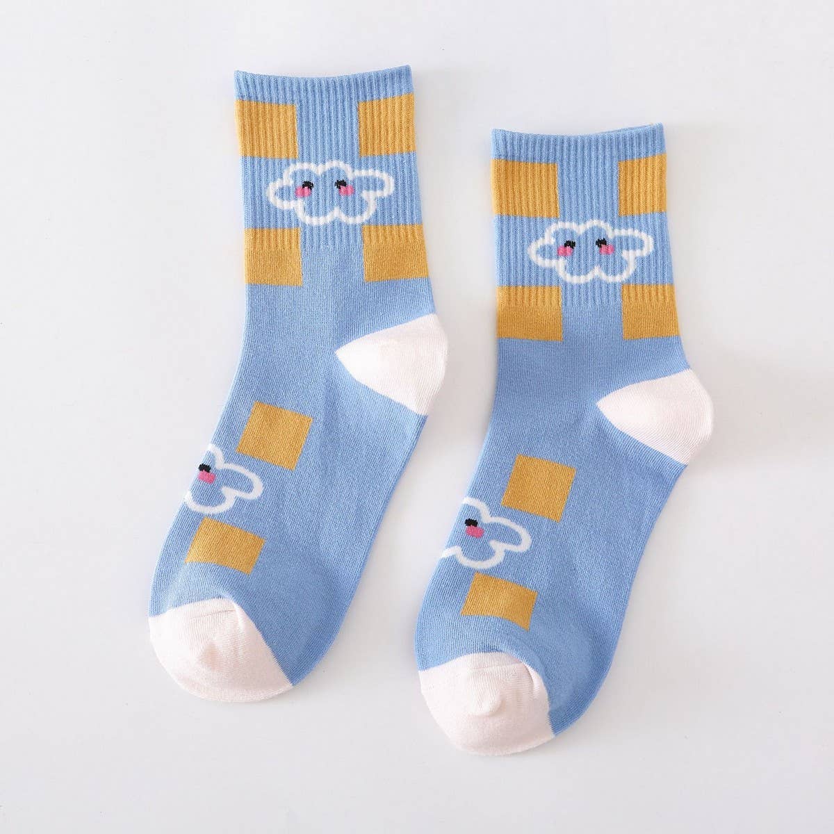 NEW ARRIVAL CLOUD COLLEGE STYLE MIDDLE TUBE SOCKS_CWMS1419