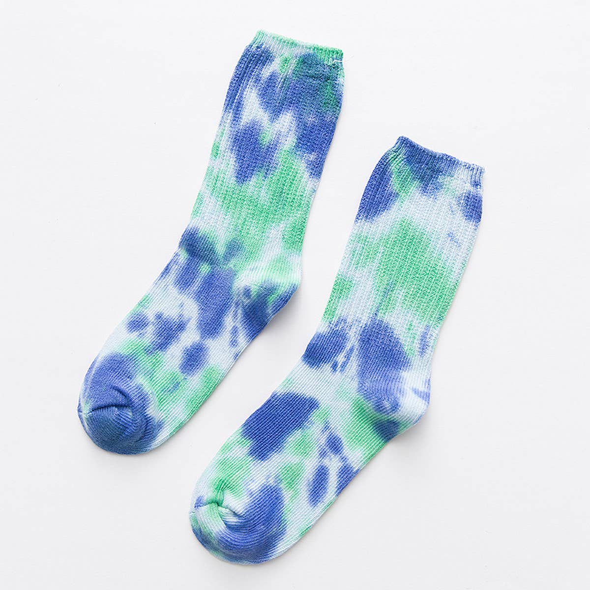 Women Double-Needle Tie-Dyeing Mid-Tube Socks_Cwms0243