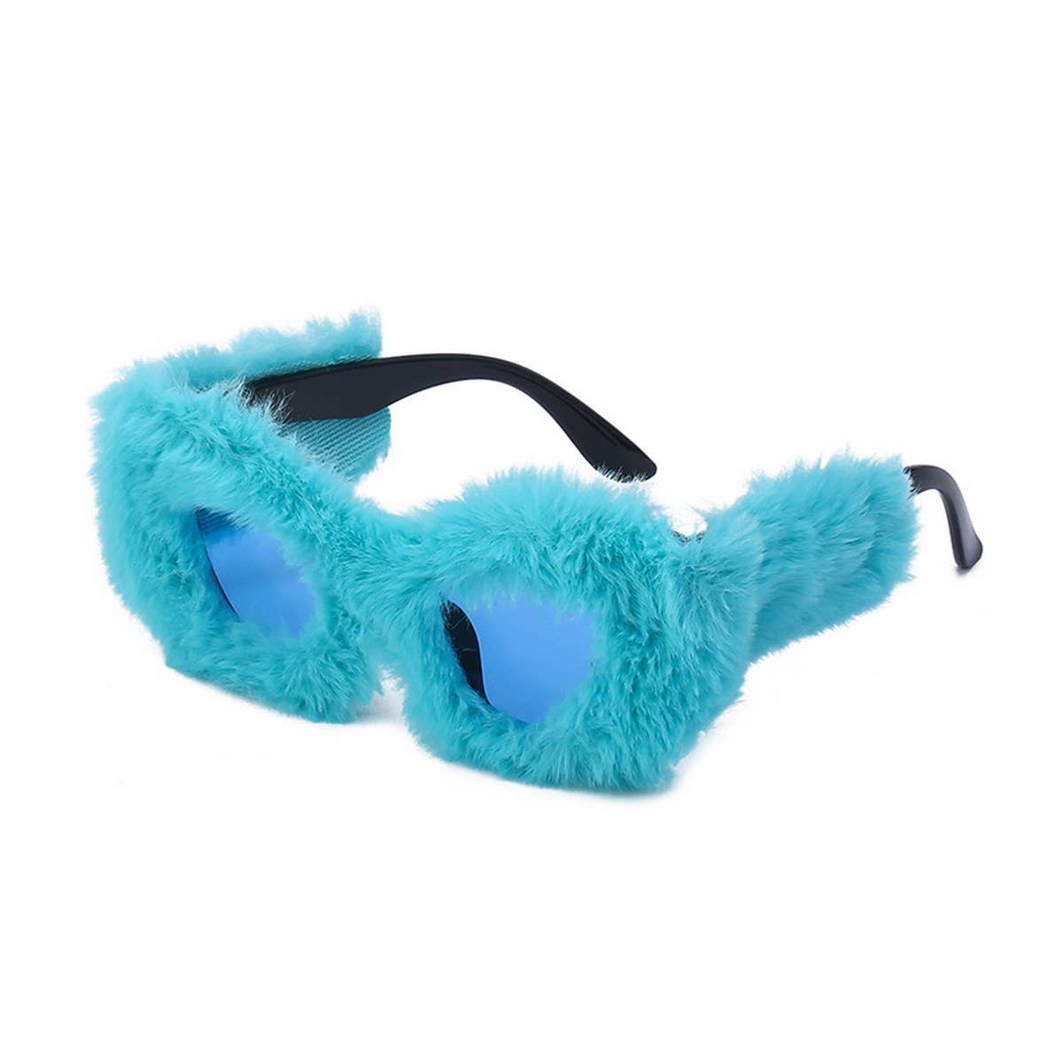 PLUSH WINTER SUNGLASSES FASHION CAT EYE SUNGLASSES_CWASG0571