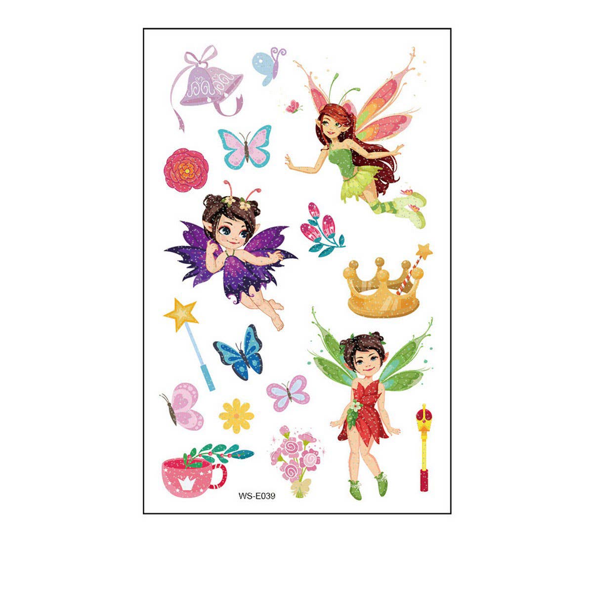 GLITTER FAIRY TATTOOS PRINCESS WATERPROOF SET_CWMM8381