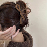 Velvet Bow Hair Clip Red Claw For Elegant Updos_Cwaha07311