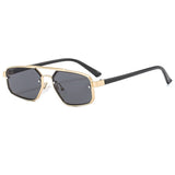 RETRO DOUBLE BRIDGE METAL SUNGLASSES UNISEX_CWASG1168