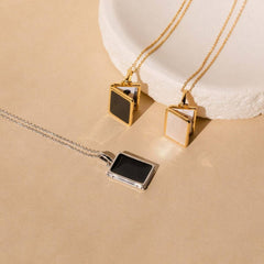 NEW SIMPLE SHELL OPEN AND CLOSE PENDANT NECKLACE_CWMM3822