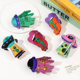 HALLOWEEN ALIEN ACRYLIC HAIR CLAW SPOOKY CLIP_CWAHA1633