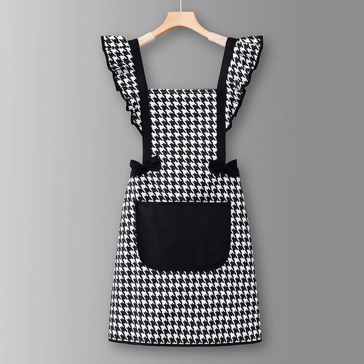 HOUNDSTOOTH SOLID COLOR WATERPROOF WORK APRON_CWMM6792