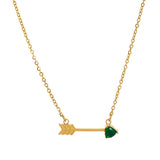 COLORFUL CREATIVE HEART PIERCING PENDANT NECKLACE_CWMM5342