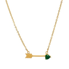 COLORFUL CREATIVE HEART PIERCING PENDANT NECKLACE_CWMM5342