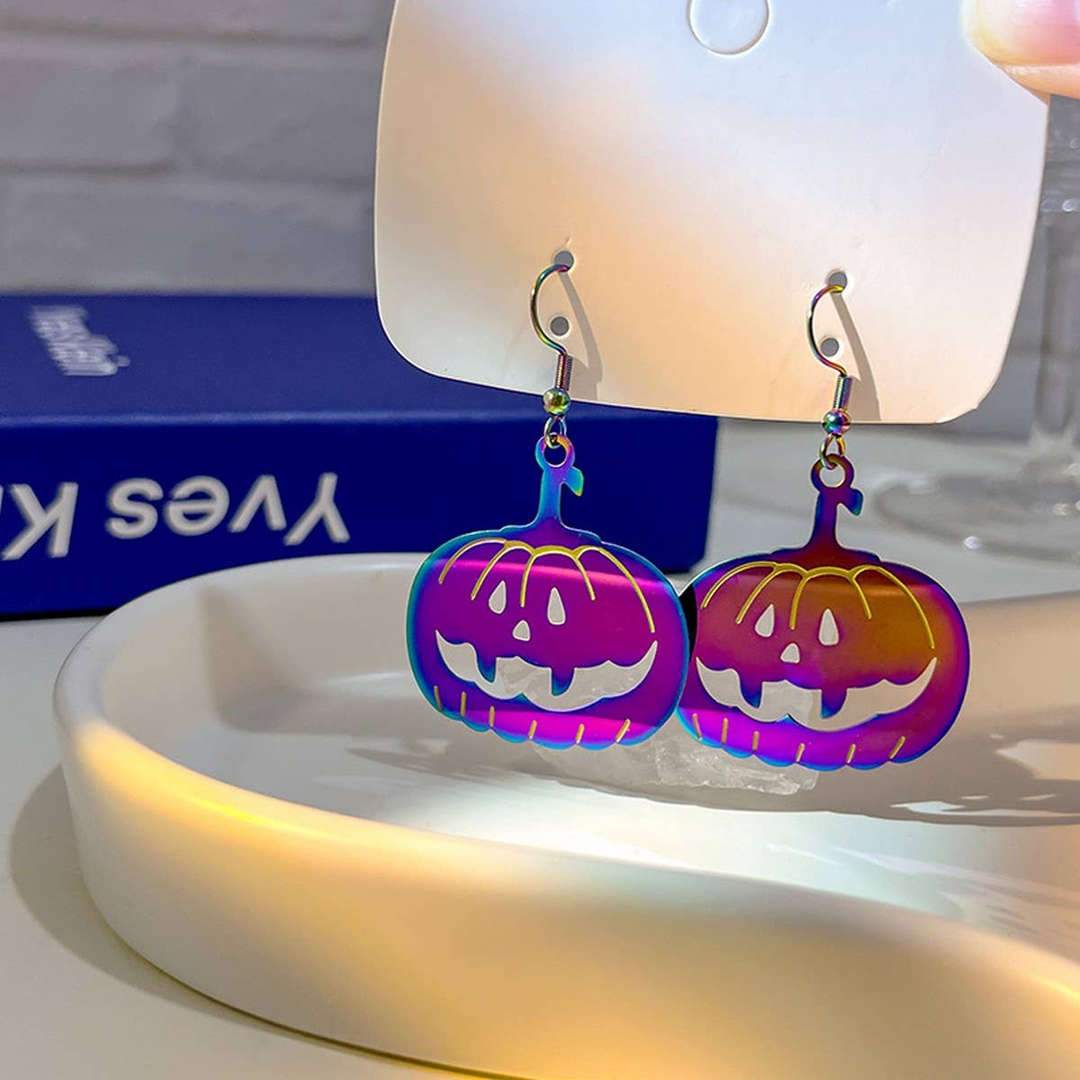 HALLOWEEN TRENDY COLORFUL GRADIENT EARRINGS_CWAJE1845
