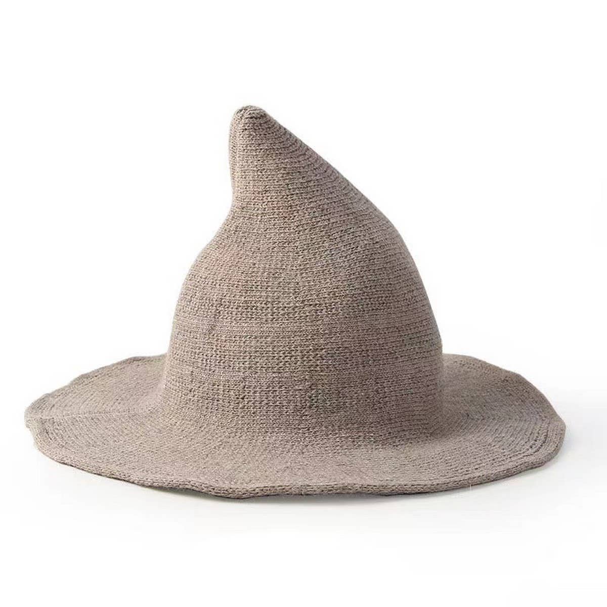 Cwah1677_Halloween Personality Knitted Hip Hop Witch Hat