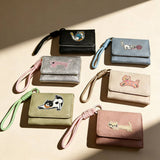 Cute Cartoon Cat Patch Trifold Short Wallet_Cwab06200