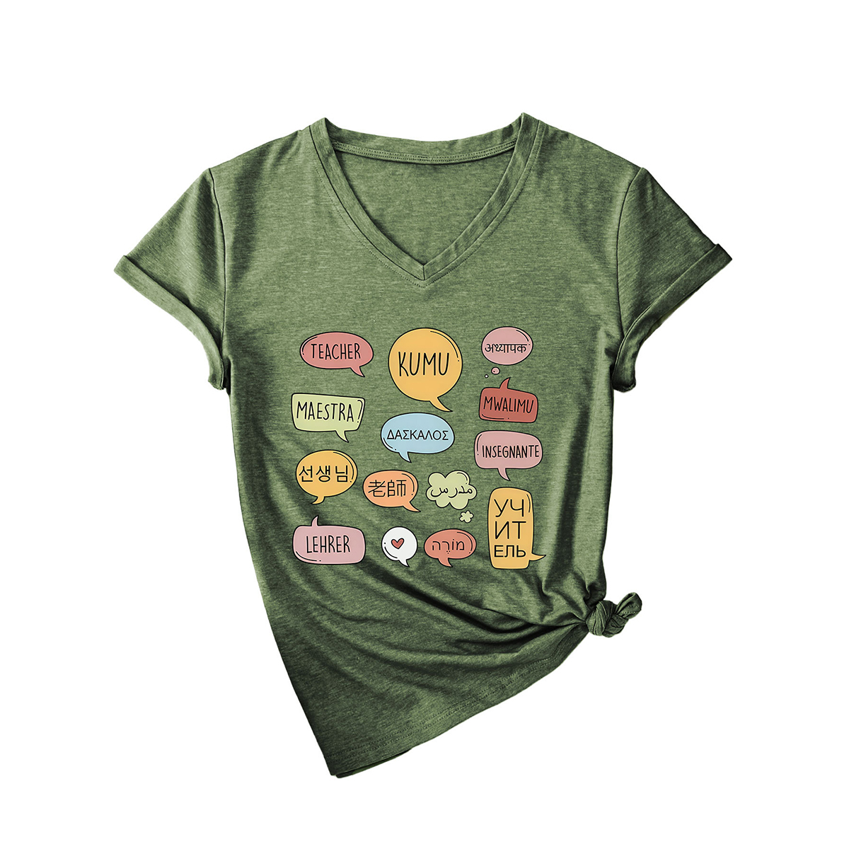 Women Teaching Teev Neck Teacher Shirt_Cwttsl0478