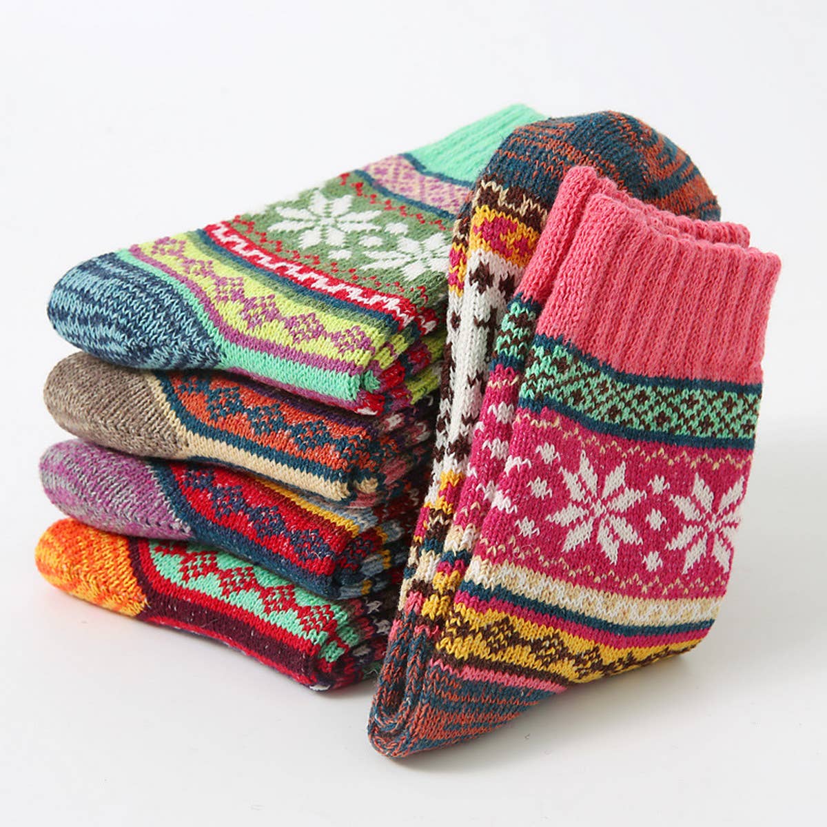 Women Vertical Striped Socks Pairs Per Pack_Cwms0696