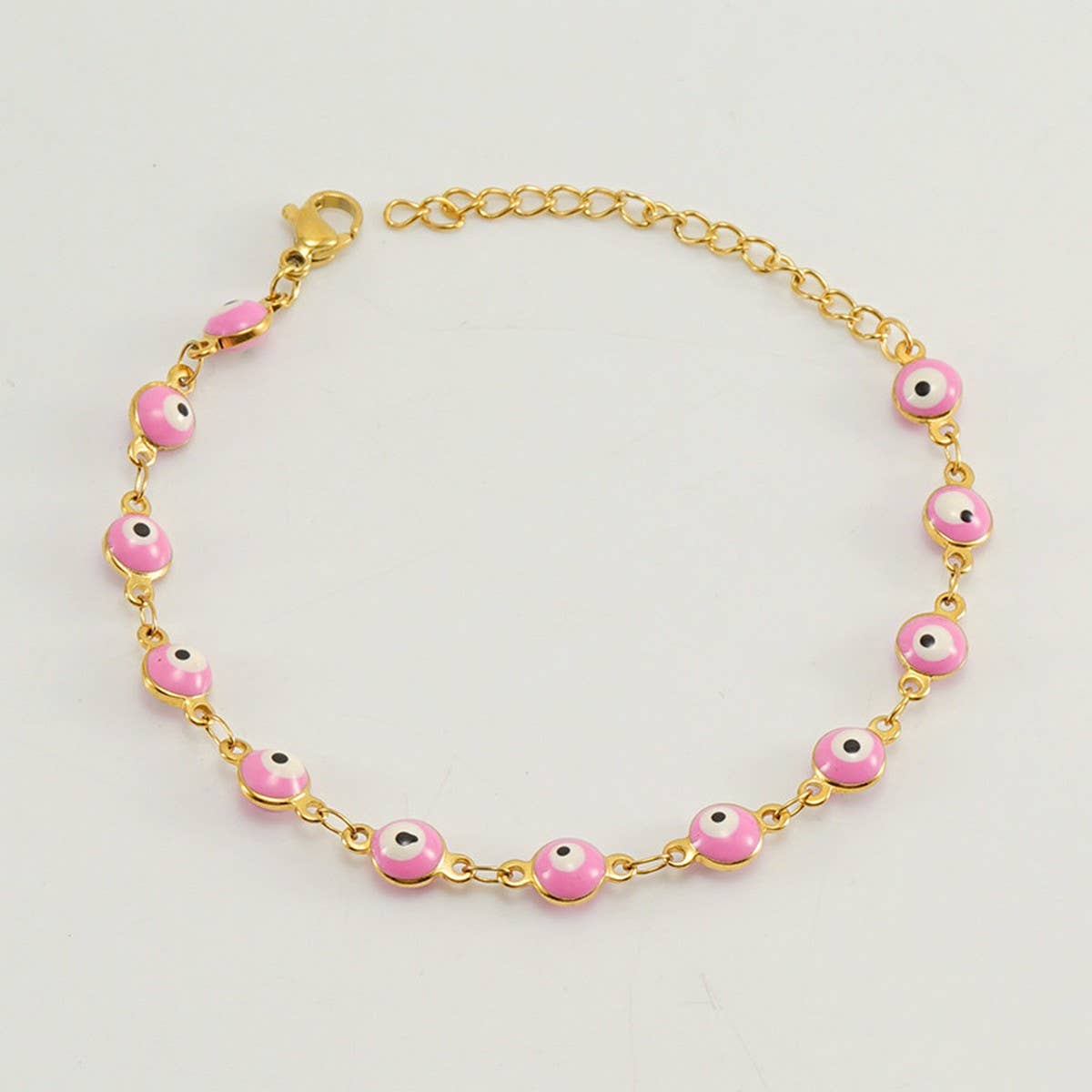 Cwaje1958_Fashion Titanium Steel Round Eye Bracelet