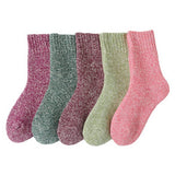 5 PAIRS PER PACK OF SOLID COLOR THICK WARM SOCKS_CWMS0695