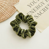 Women Retro Solid Color Large Intestine Hair Tie_Cwaha0795