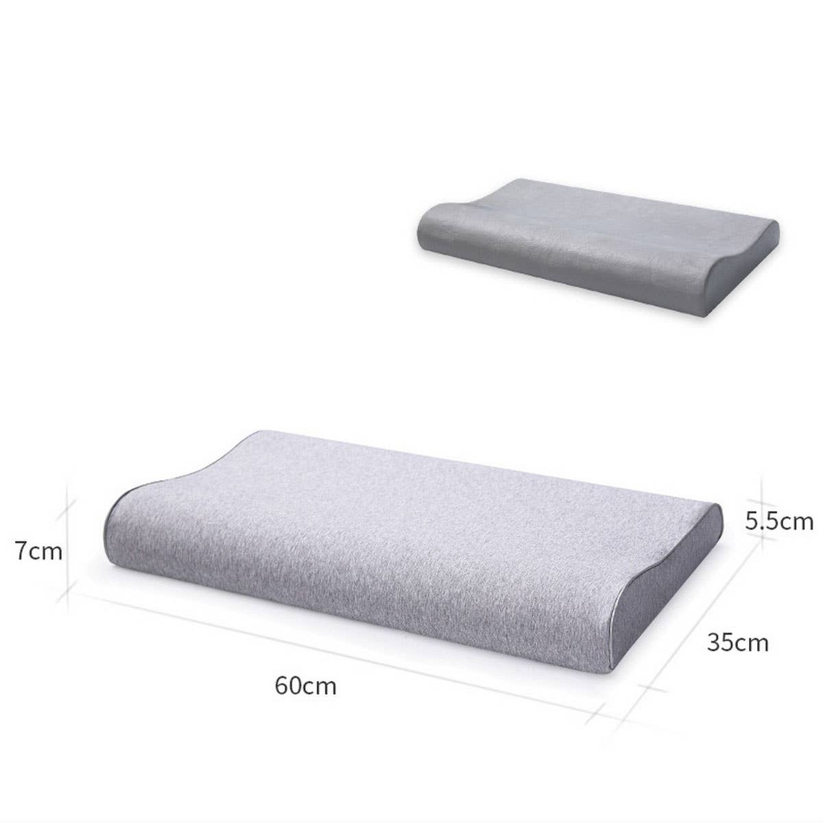 LOW PROFILE WAVE MEMORY FOAM PILLOW 3D DESIGN_CWMM8086